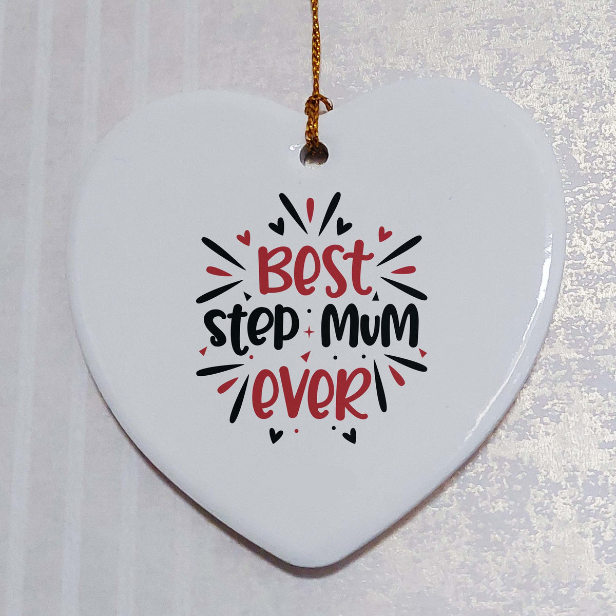 Best Stepmum Ever Ceramic Heart