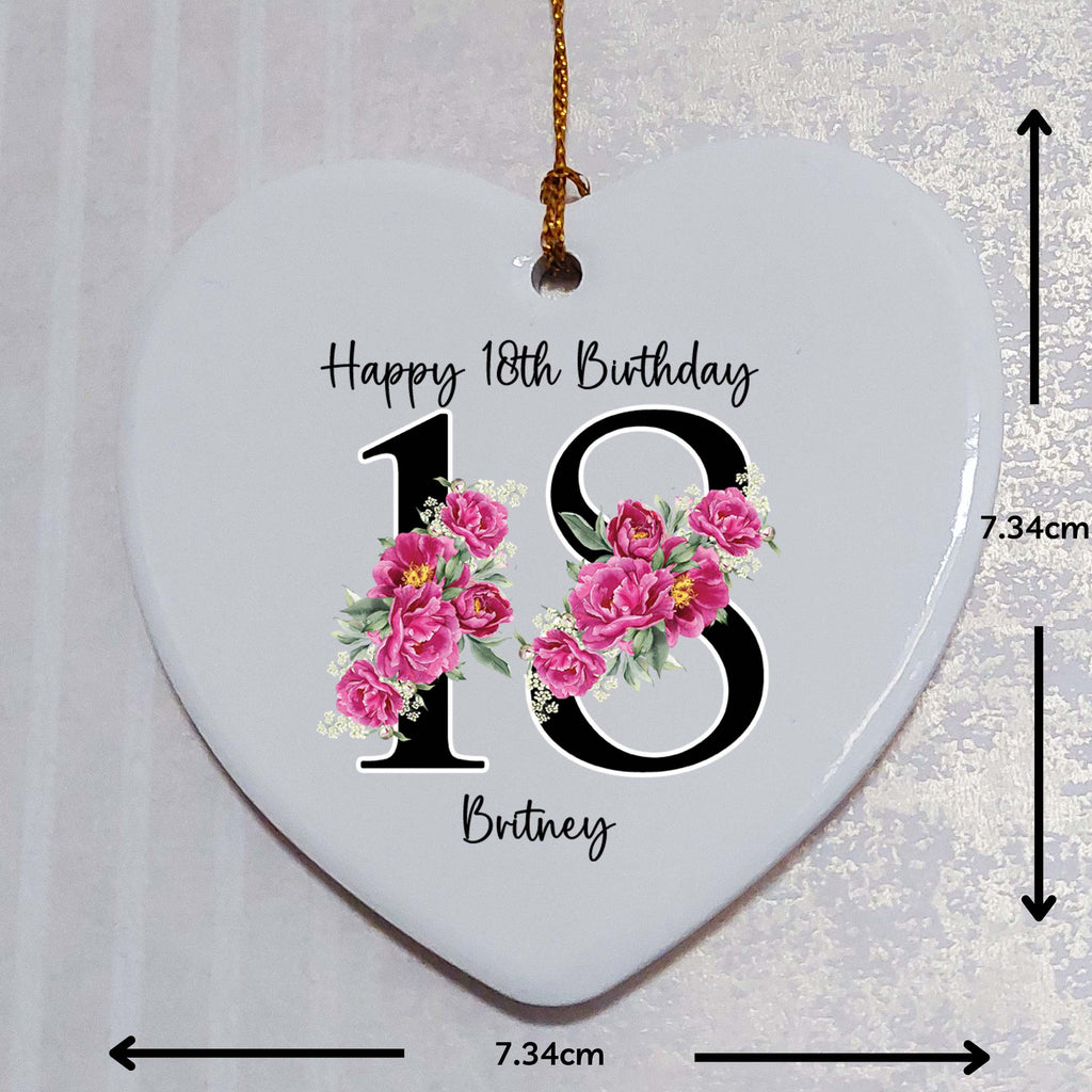 18th Birthday Ceramic Heart Keepsake