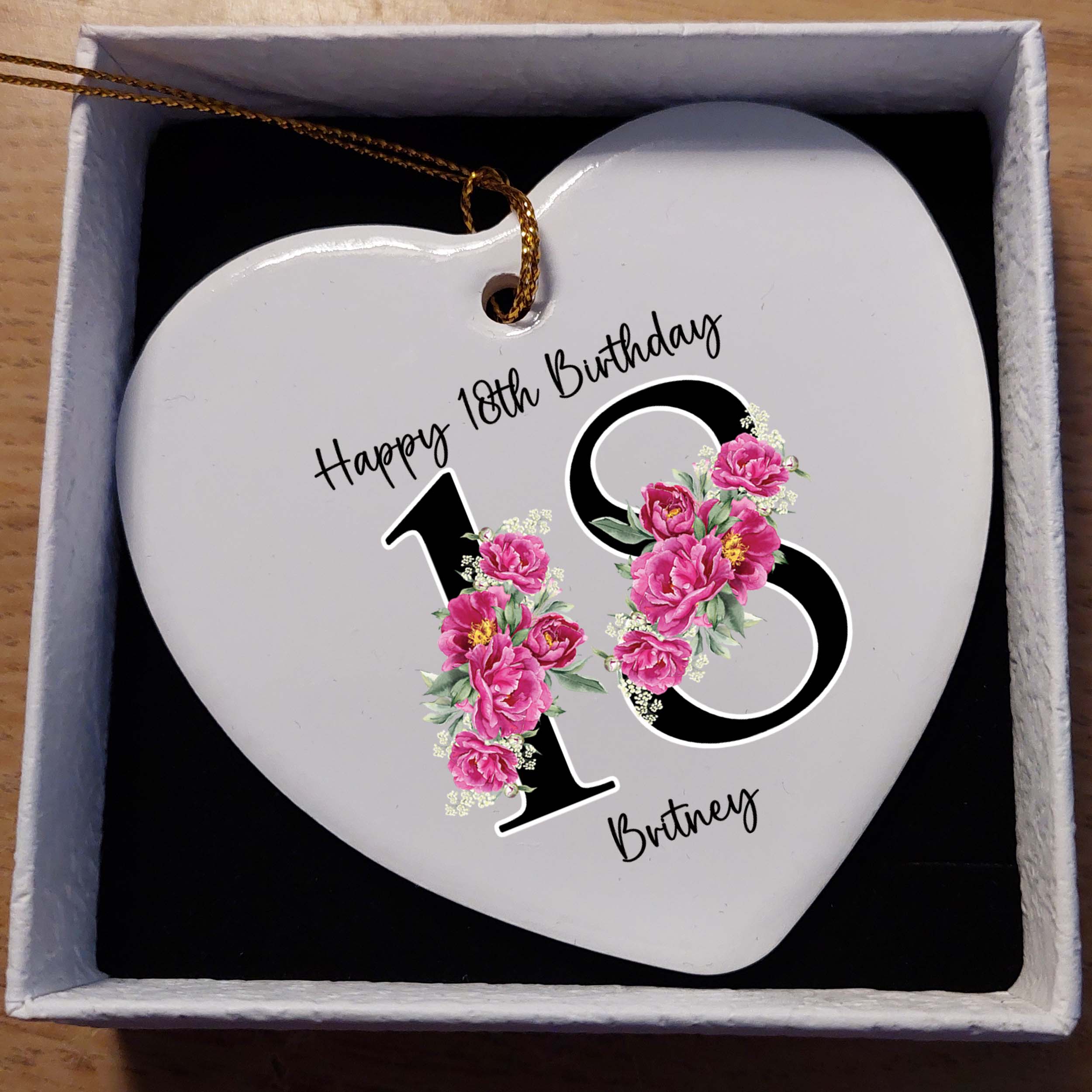 18th Birthday Ceramic Heart Keepsake
