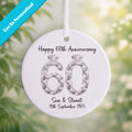 60th Diamond Wedding Anniversary Ceramic Ornament