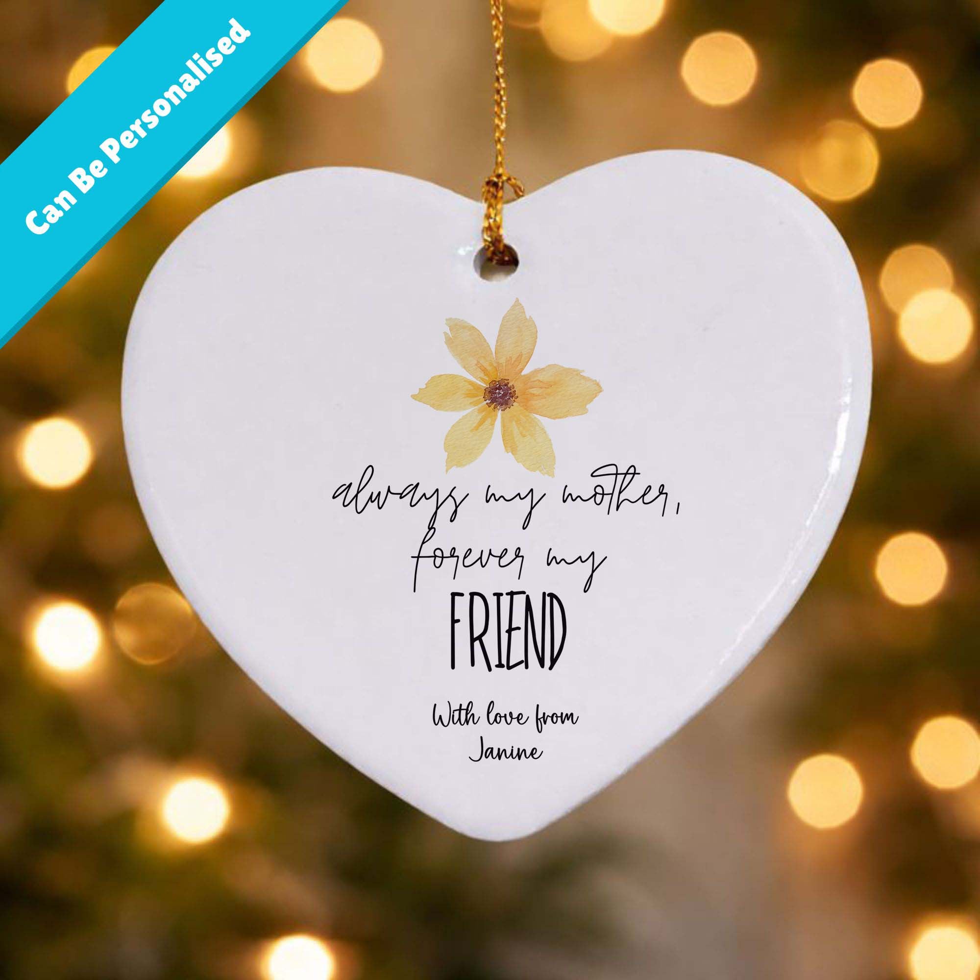 Always My Mother Forever My Friend Ceramic Heart