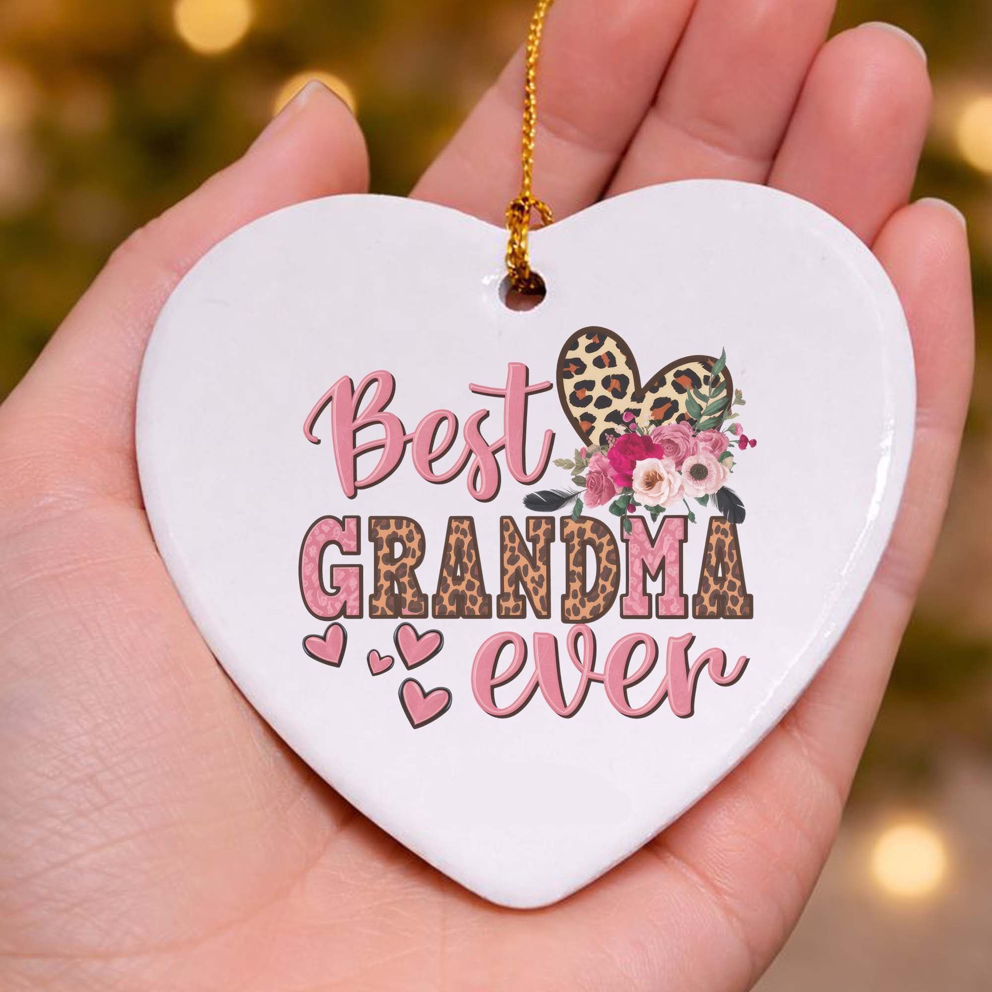 Best Grandma Ever Ceramic Heart