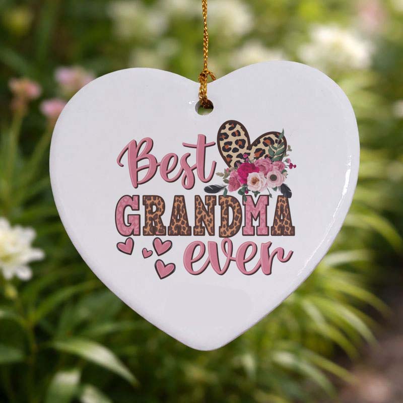 Best Grandma Ever Ceramic Heart