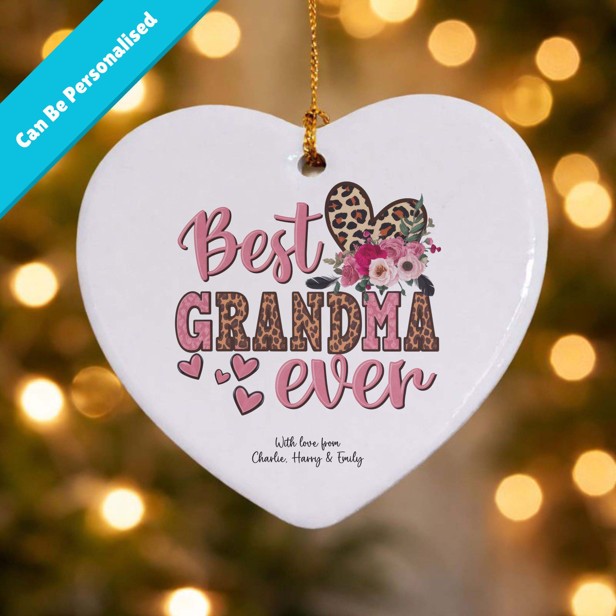 Best Grandma Ever Ceramic Heart