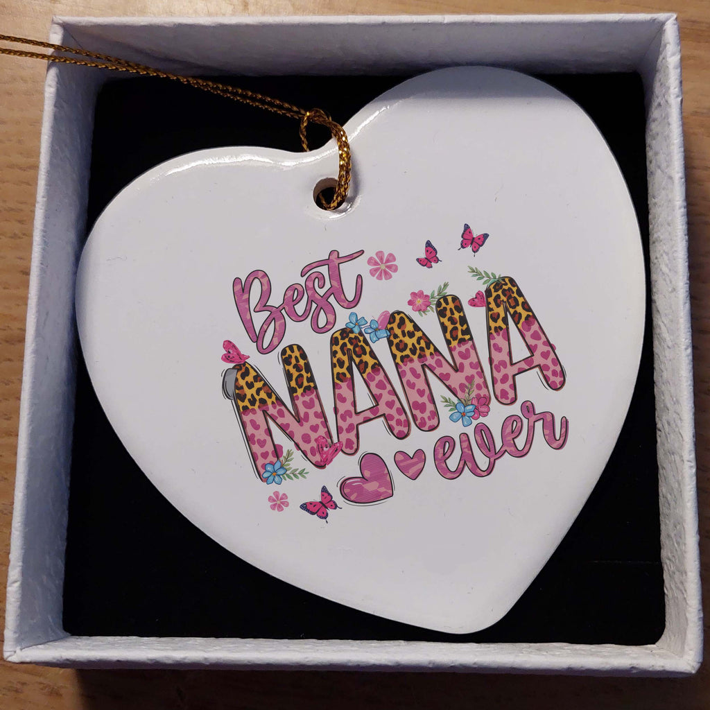 Best Nana Ever Ceramic Heart