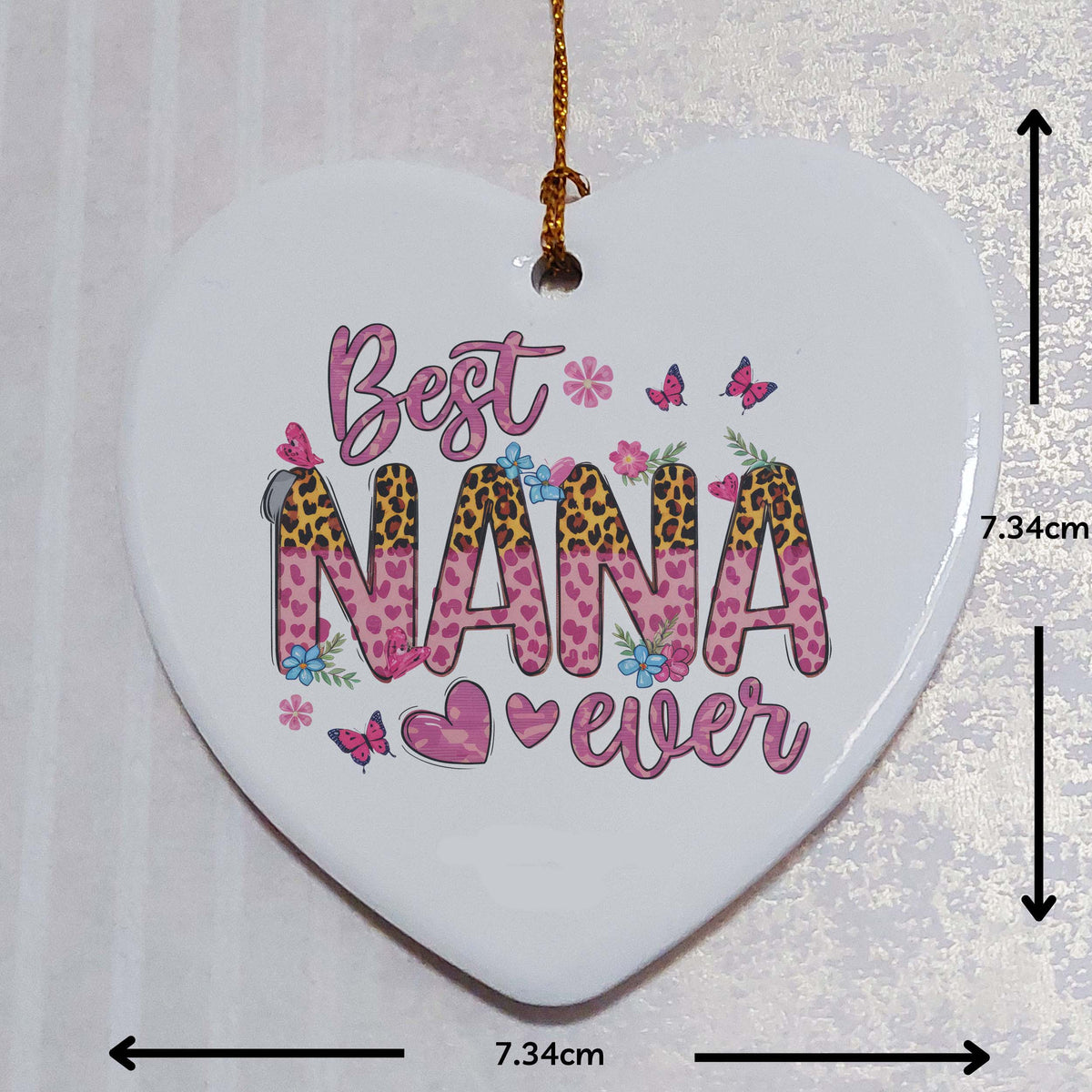 Best Nana Ever Ceramic Heart