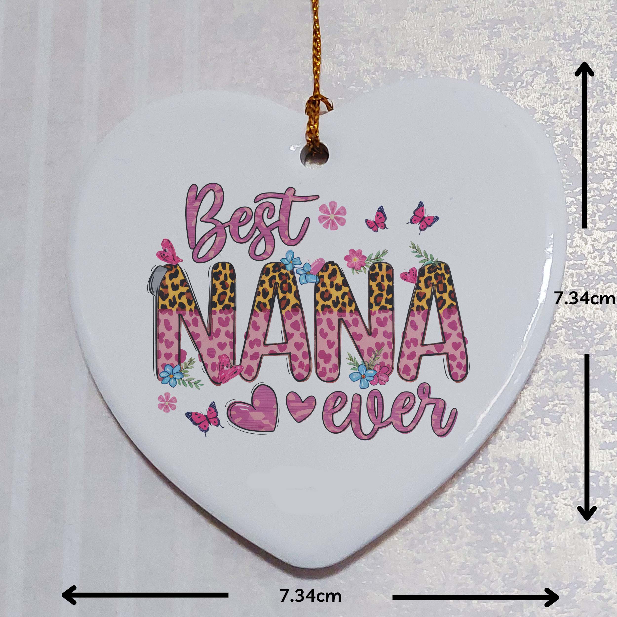 Best Nana Ever Ceramic Heart