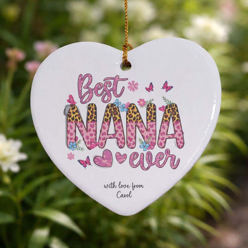 Best Nana Ever Ceramic Heart