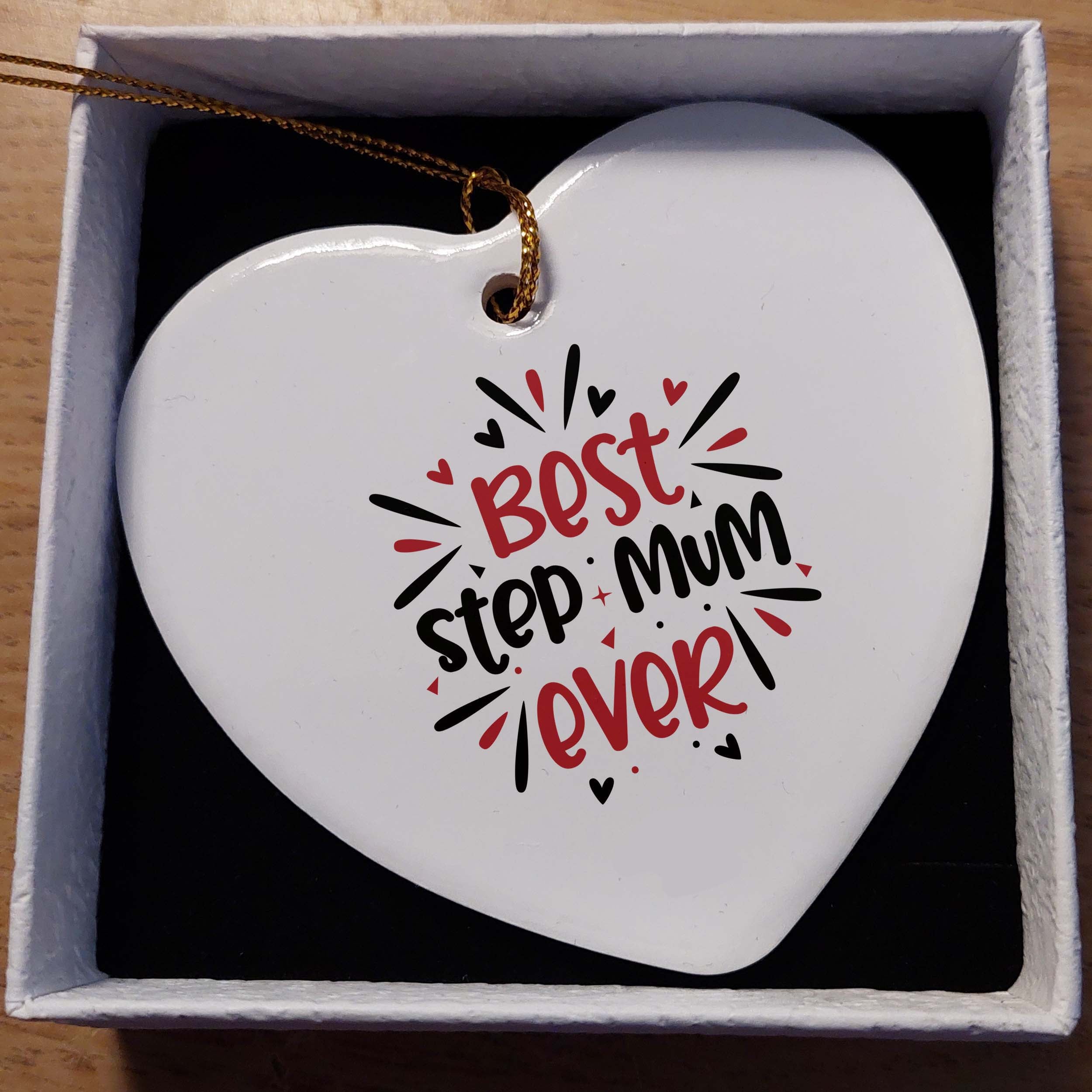 Best Stepmum Ever Ceramic Heart