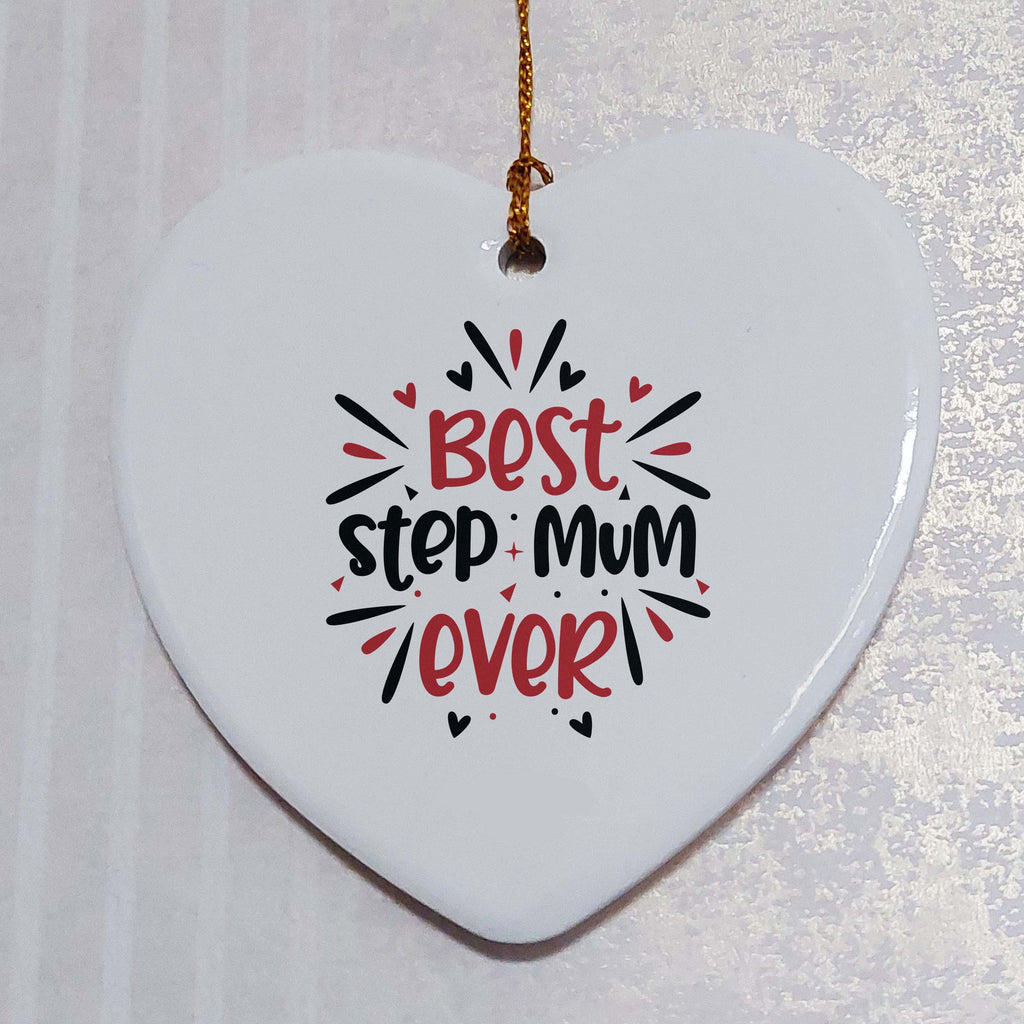 Best Stepmum Ever Ceramic Heart