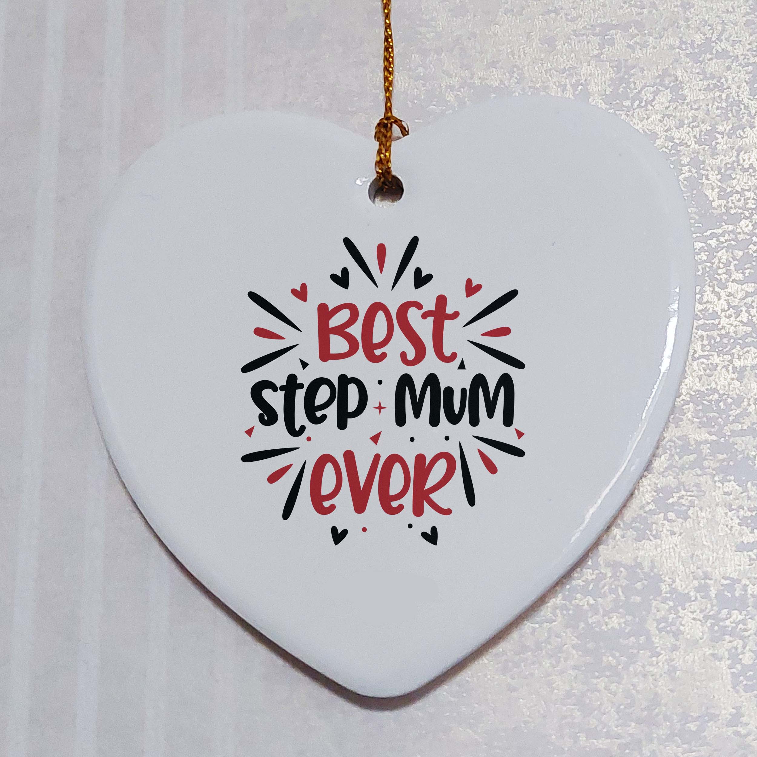 Best Stepmum Ever Ceramic Heart