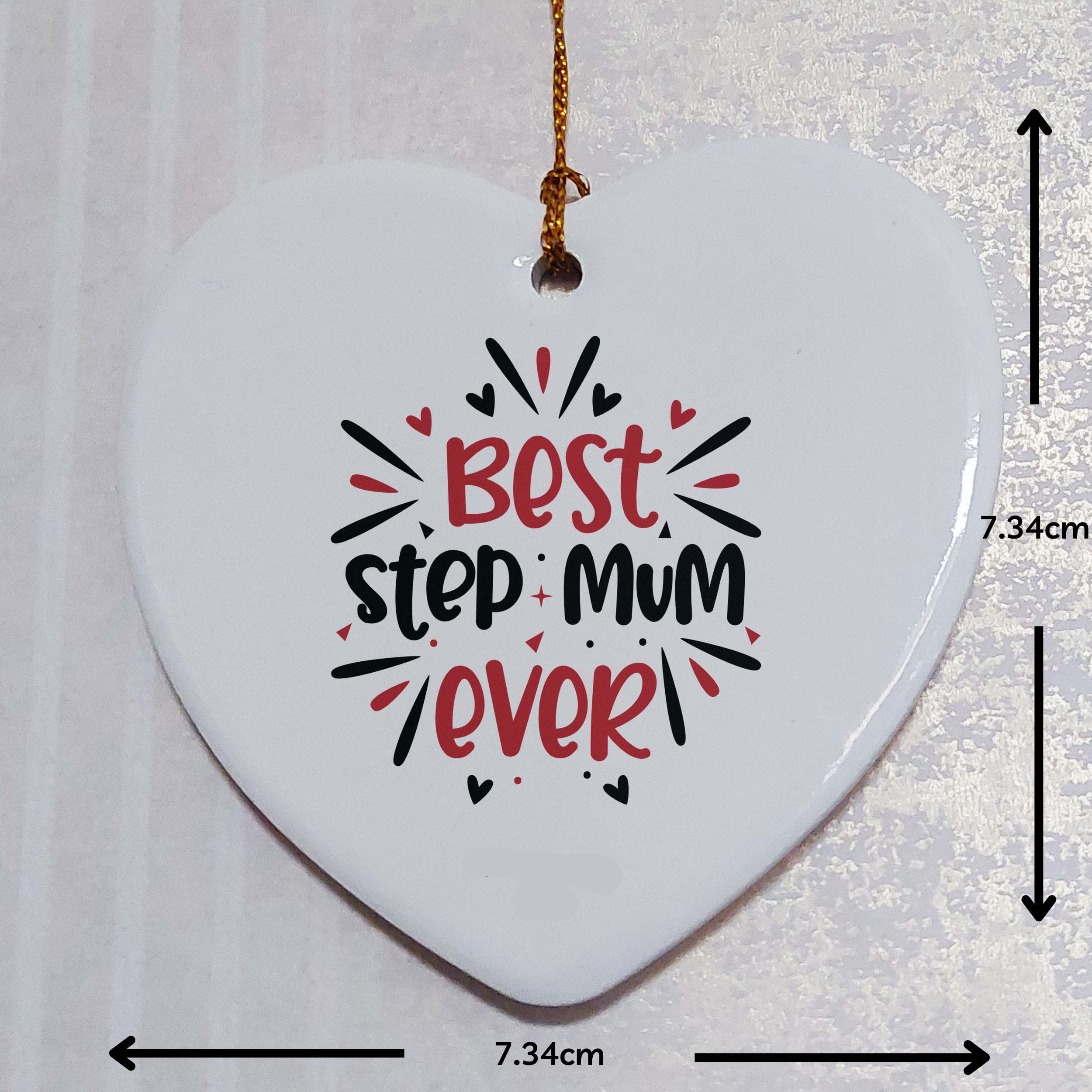Best Stepmum Ever Ceramic Heart