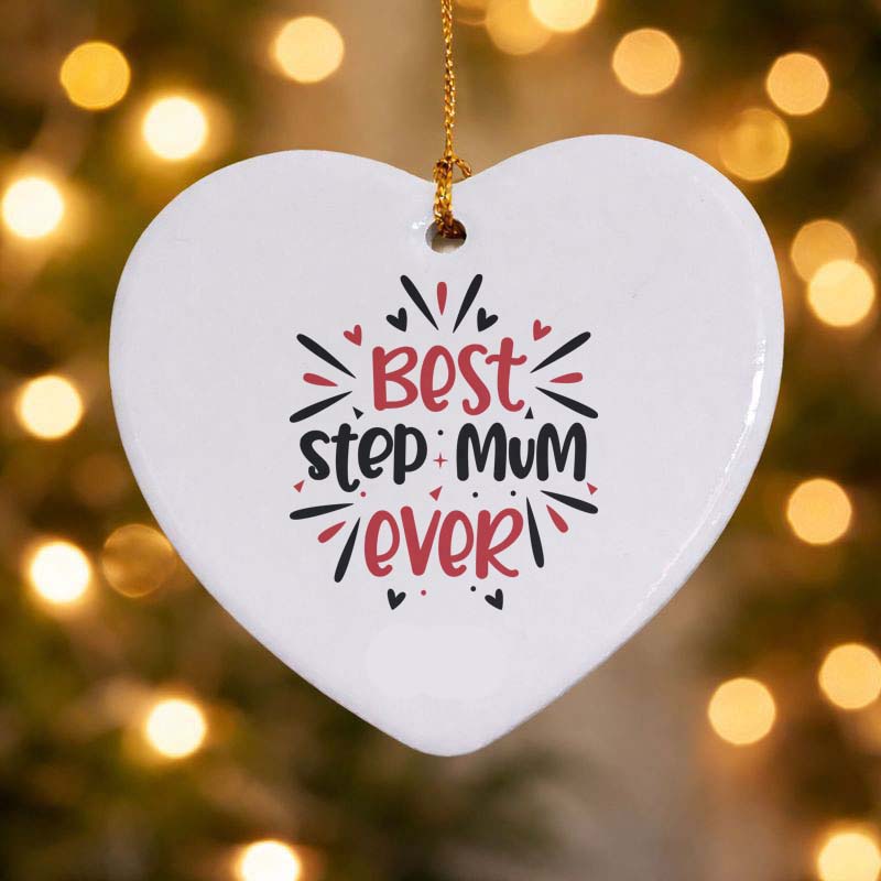 Best Stepmum Ever Ceramic Heart