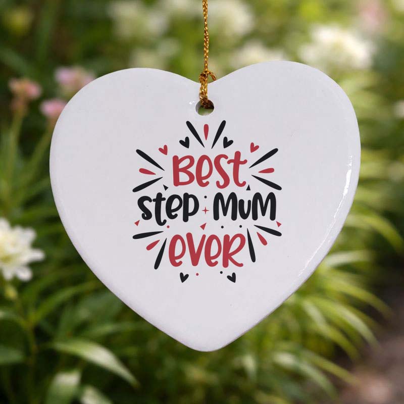 Best Stepmum Ever Ceramic Heart