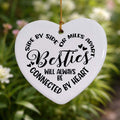 Besties Connected by Heart Ceramic Heart