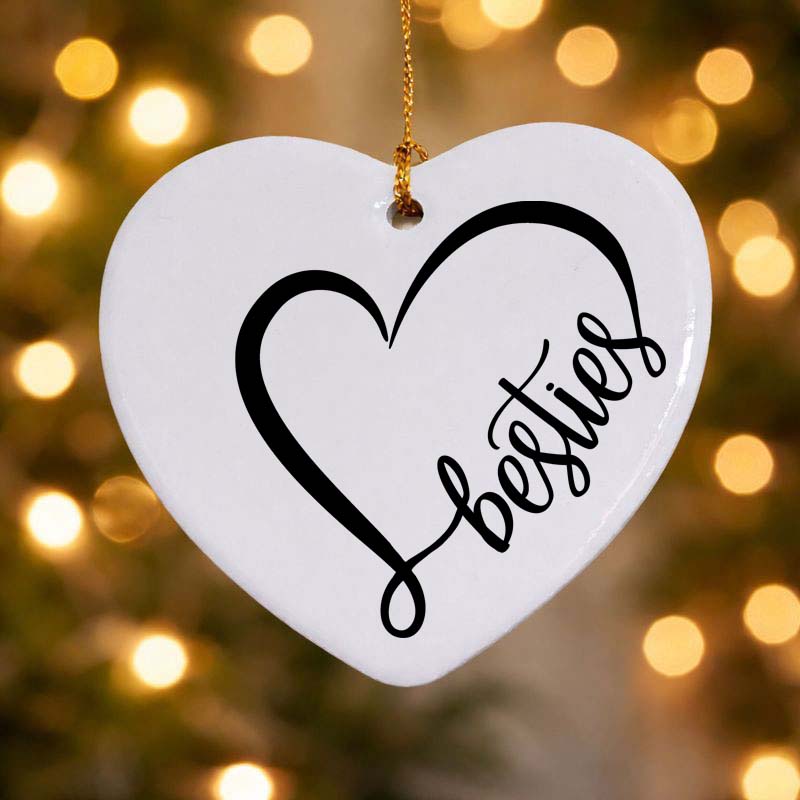 Besties Ceramic Heart