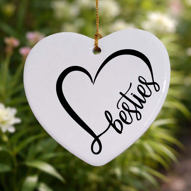 Besties Ceramic Heart