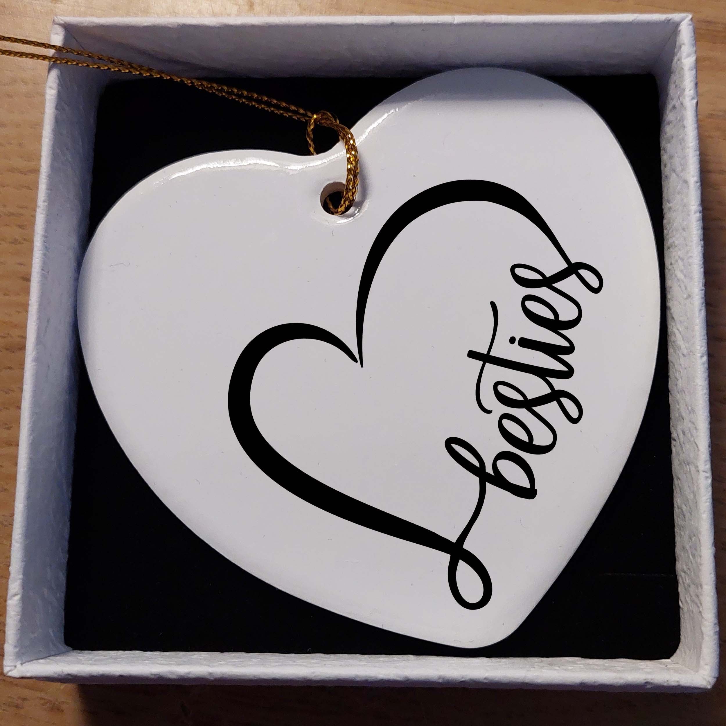 Besties Ceramic Heart