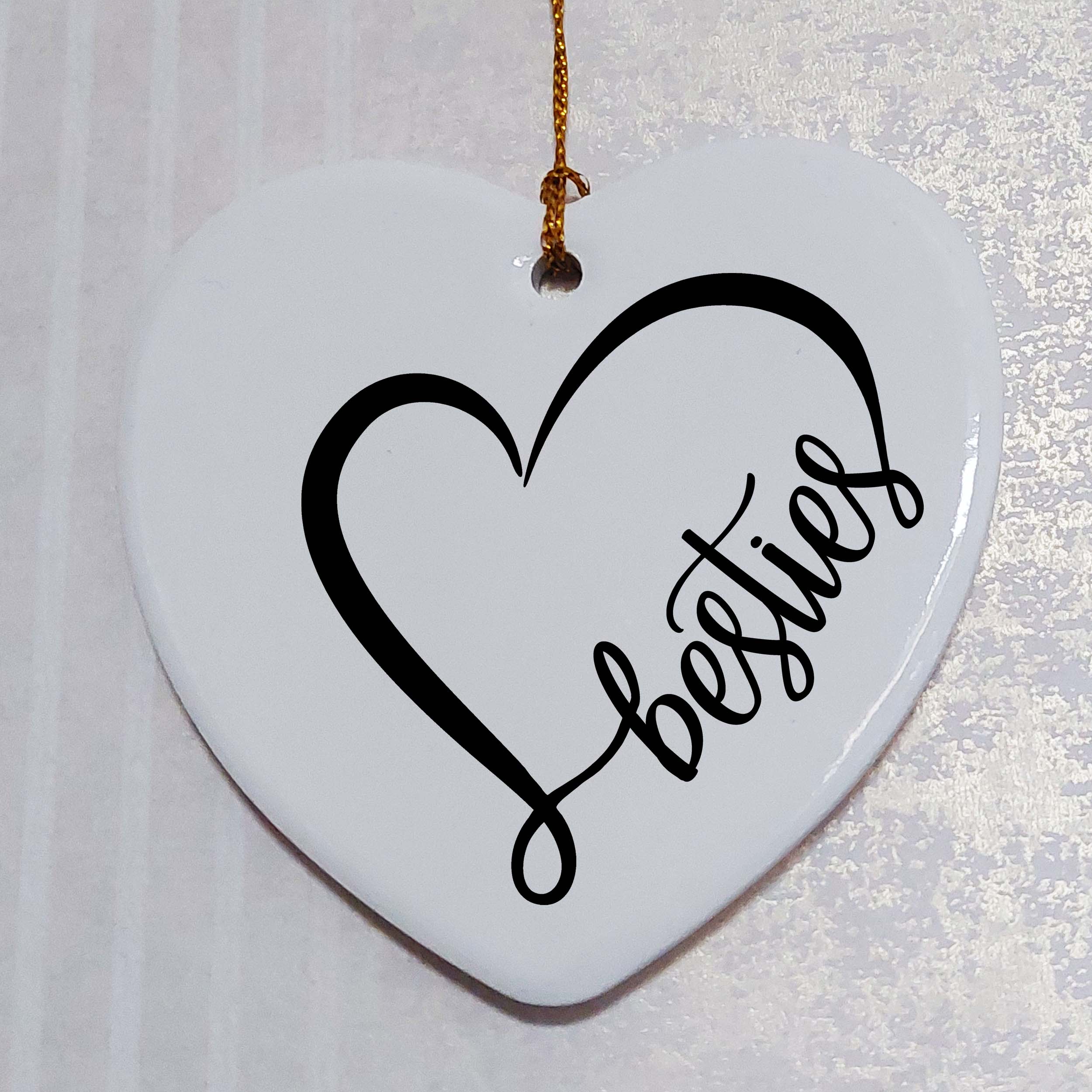 Besties Ceramic Heart