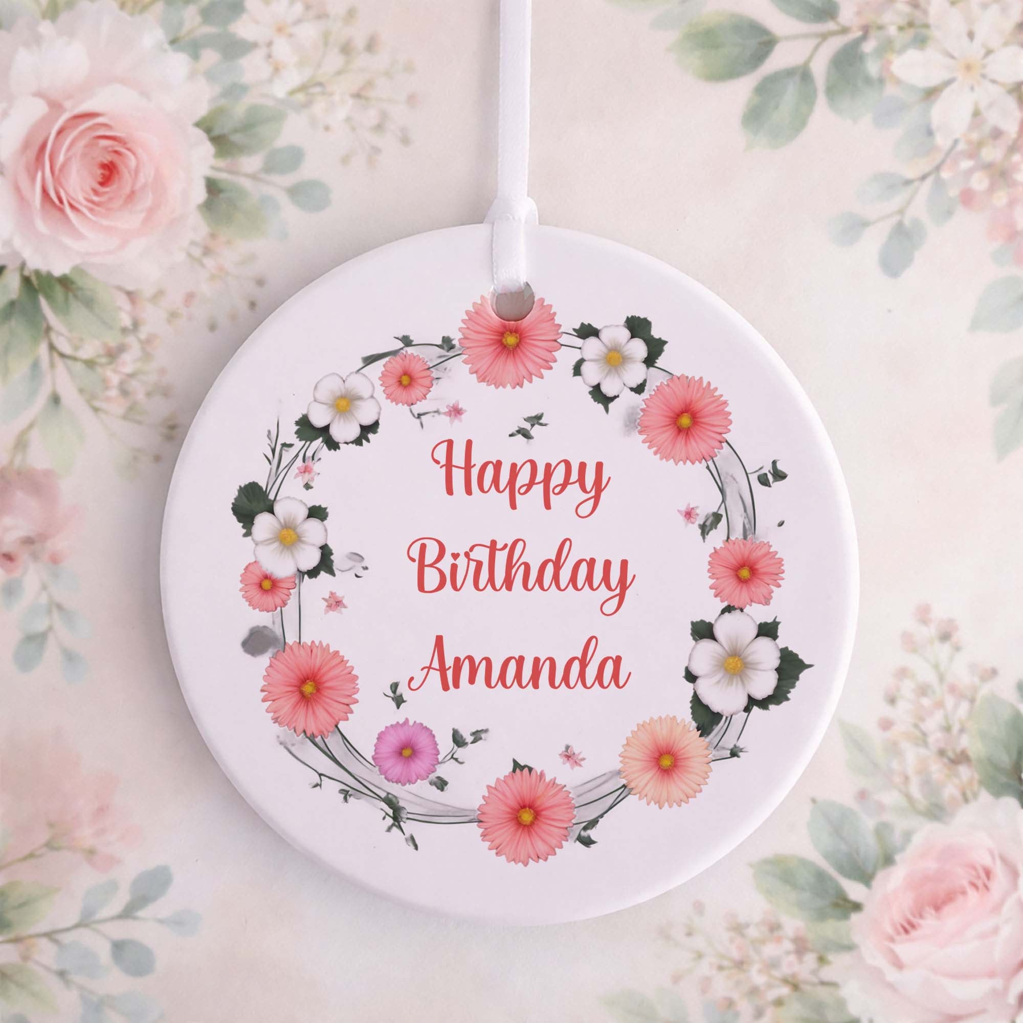 Personalised Happy Birthday Ceramic Ornament