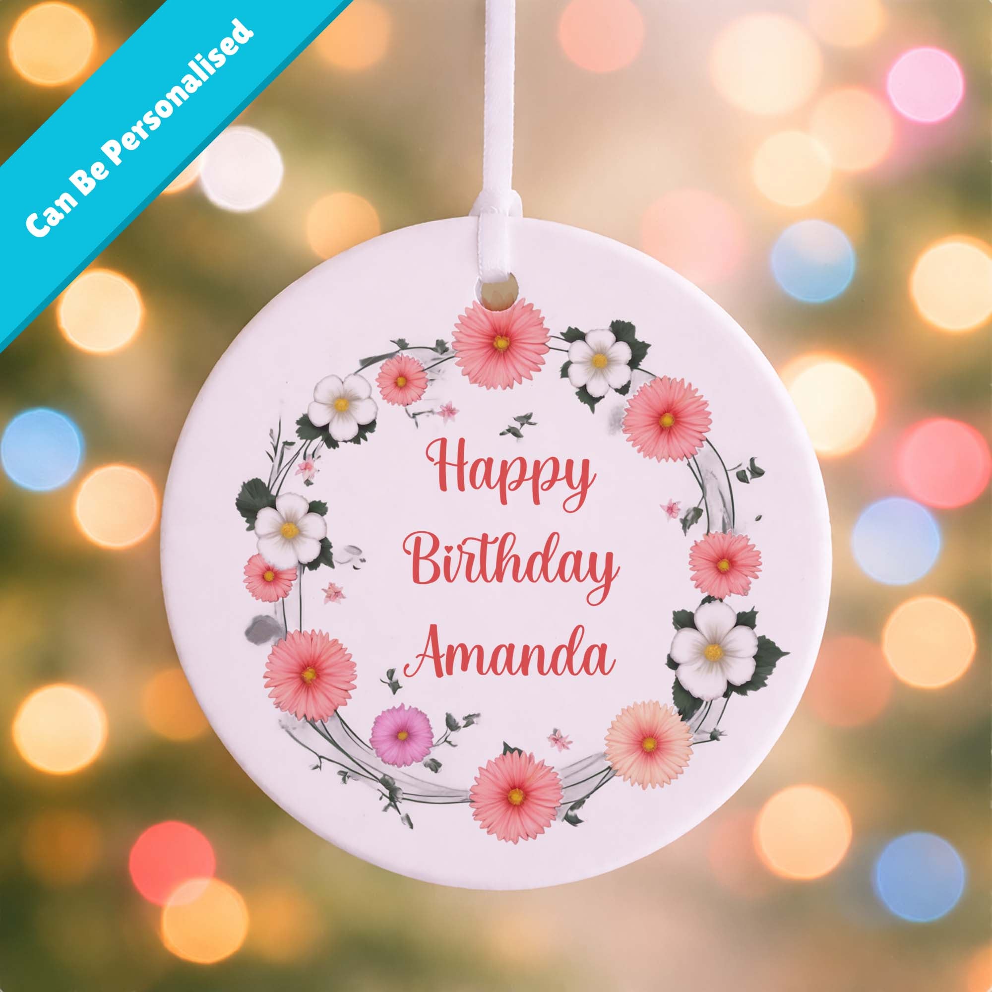 Personalised Happy Birthday Ceramic Ornament