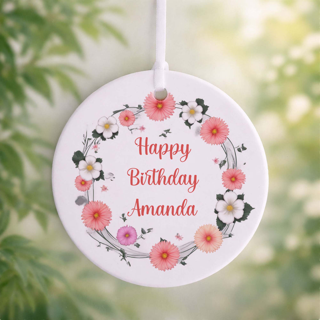 Personalised Happy Birthday Ceramic Ornament