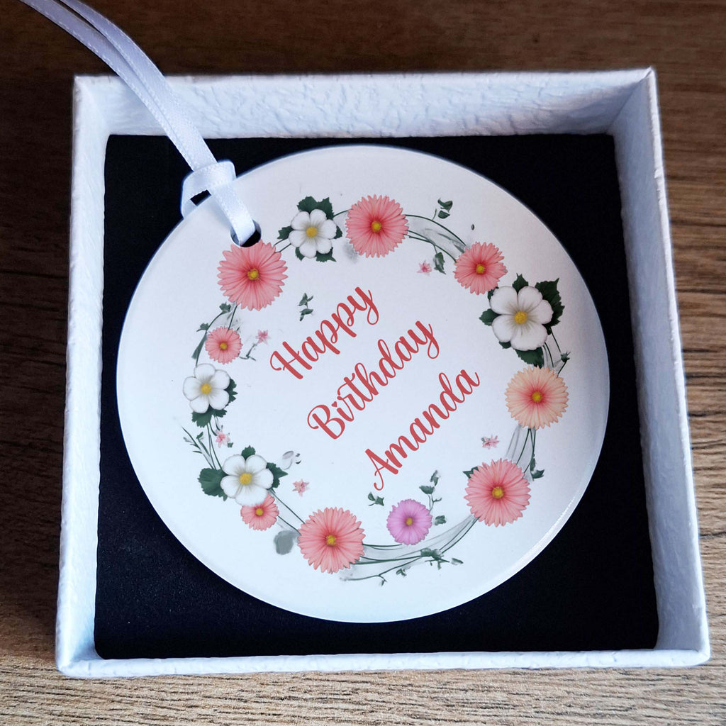 Personalised Happy Birthday Ceramic Ornament