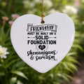 Friendship is A Solid Foundation Ceramic Heart