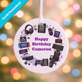 Personalised Gamer Birthday Ceramic Ornament