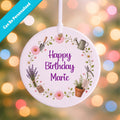Personalised Gardening Birthday Ceramic Ornament