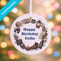 Personalised Camping & Hiking Ceramic Ornament