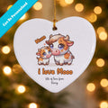 I Love Mooo Mum Ceramic Heart