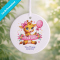 It's A Girl Baby Giraffe Ceramic Ornament