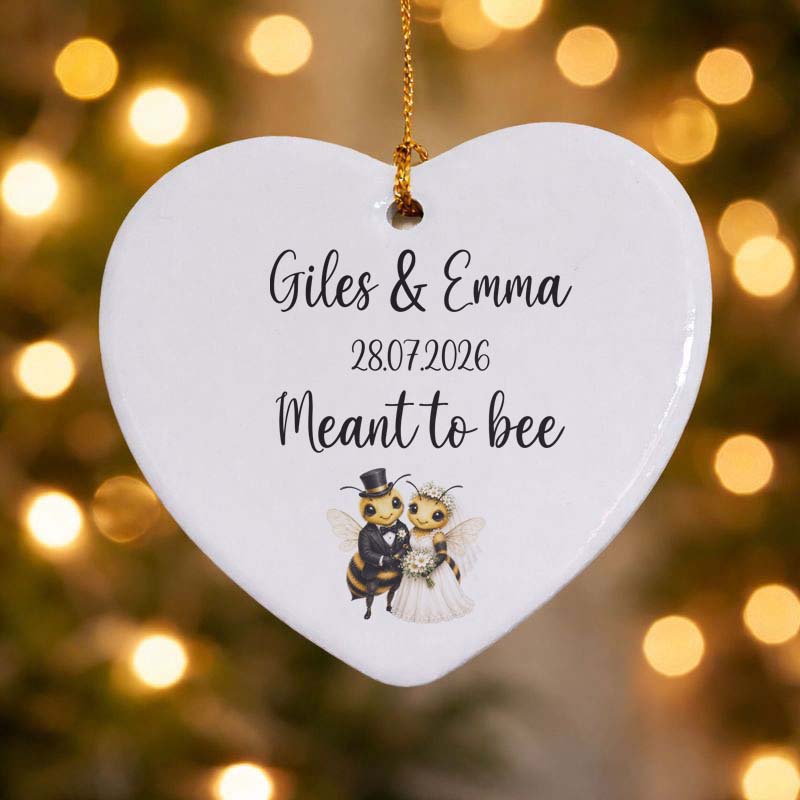 Meant To Bee Ceramic Heart