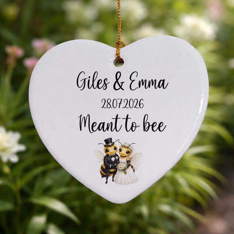 Meant To Bee Ceramic Heart