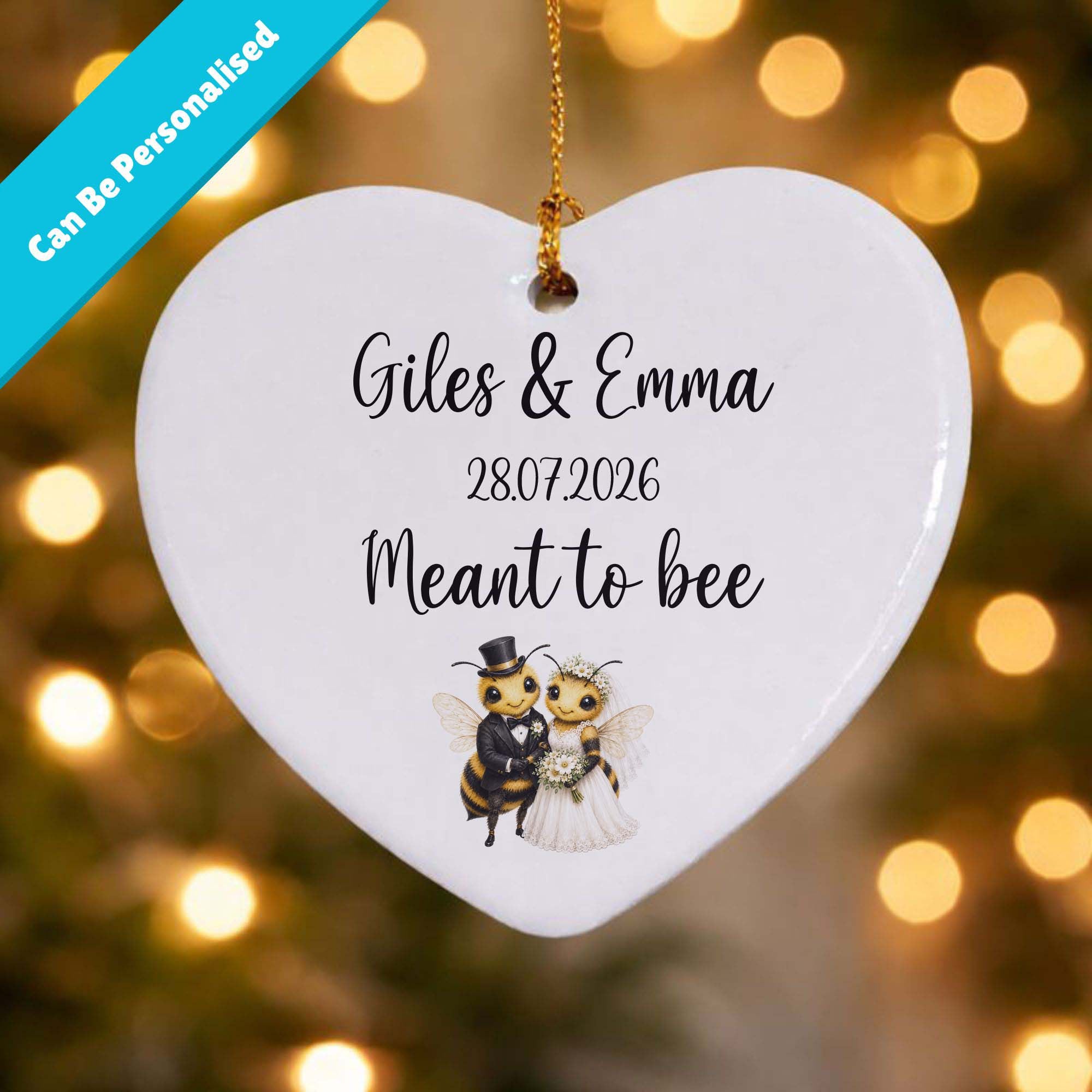 Meant To Bee Ceramic Heart