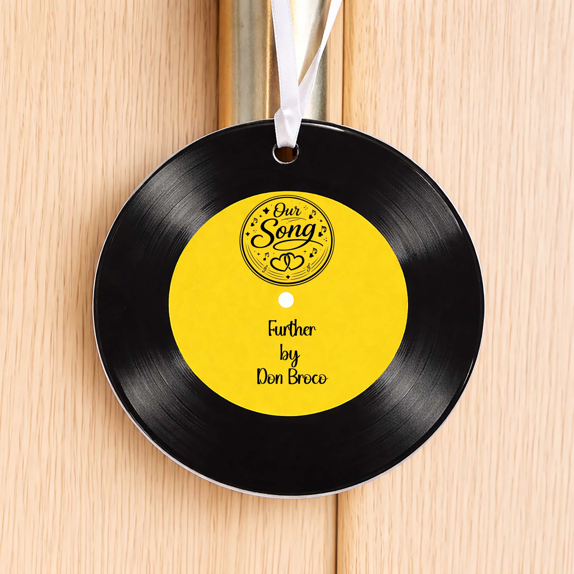 Our Song Vinyl Record Ceramic Hanging Decoration
