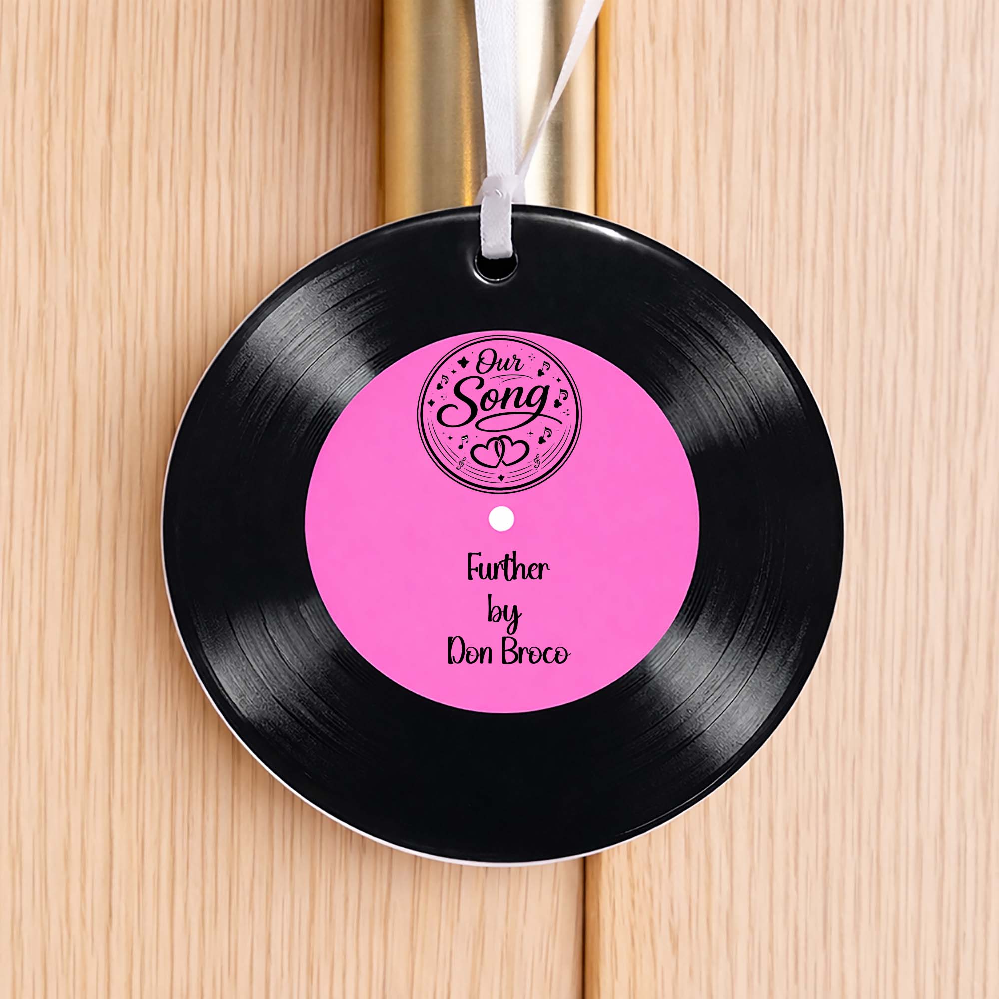 Our Song Vinyl Record Ceramic Hanging Decoration