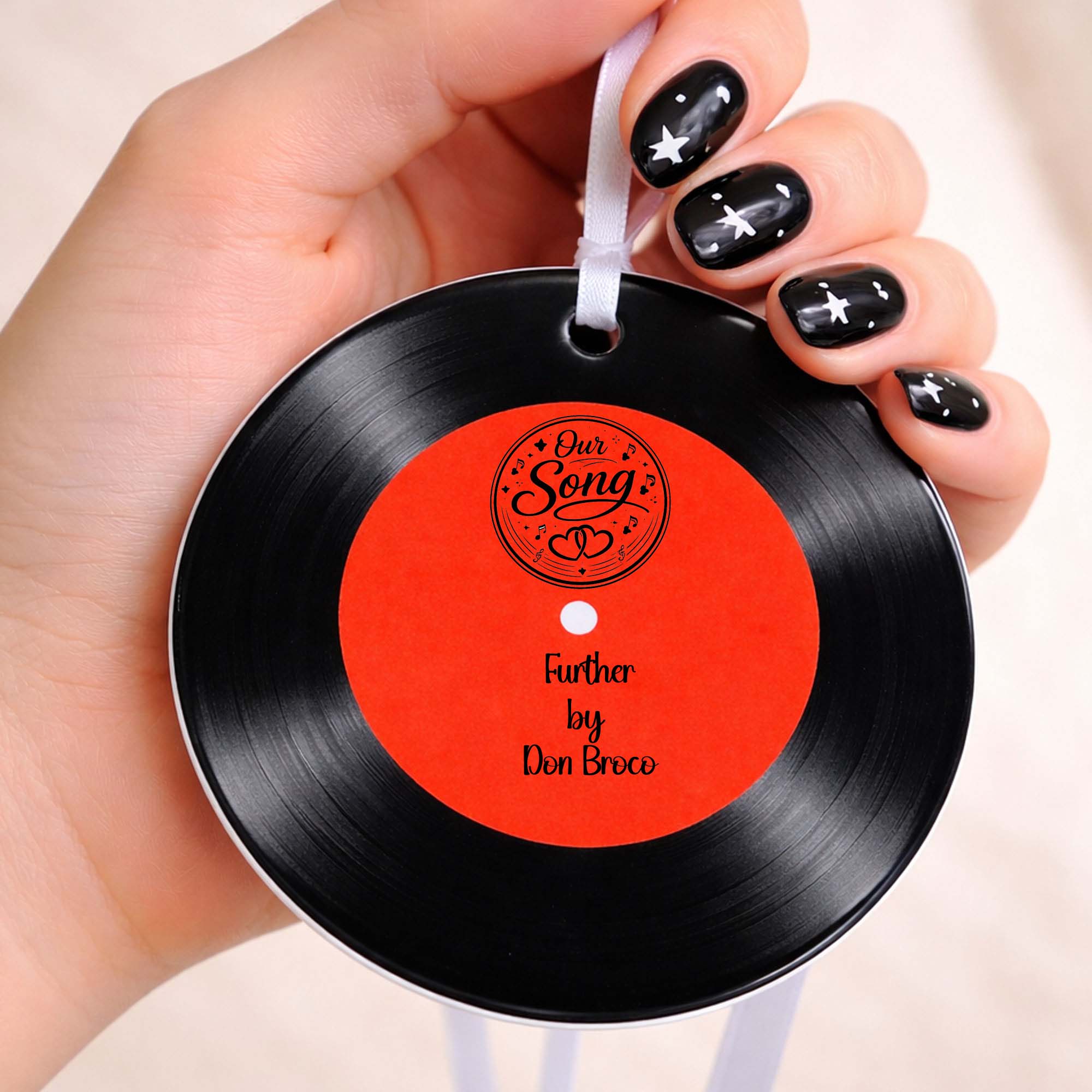 Our Song Vinyl Record Ceramic Hanging Decoration