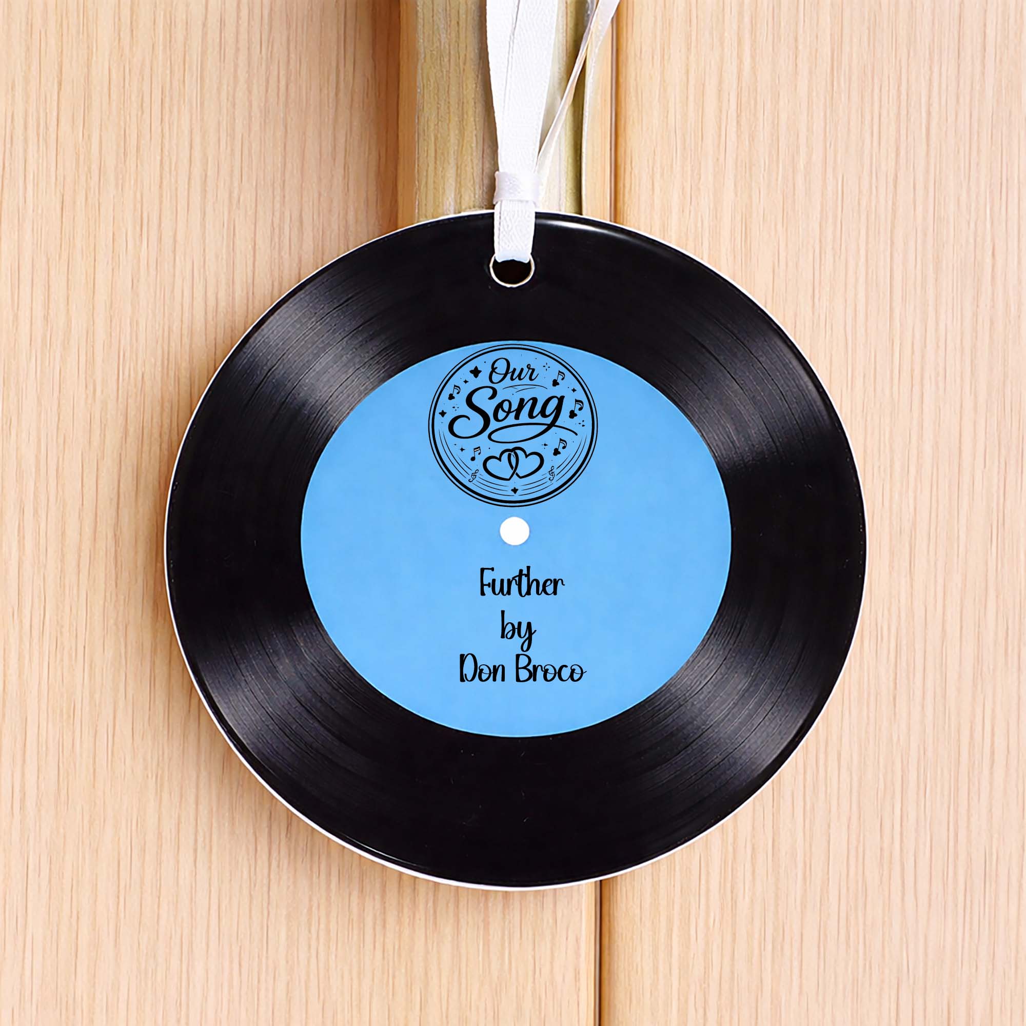 Our Song Vinyl Record Ceramic Hanging Decoration