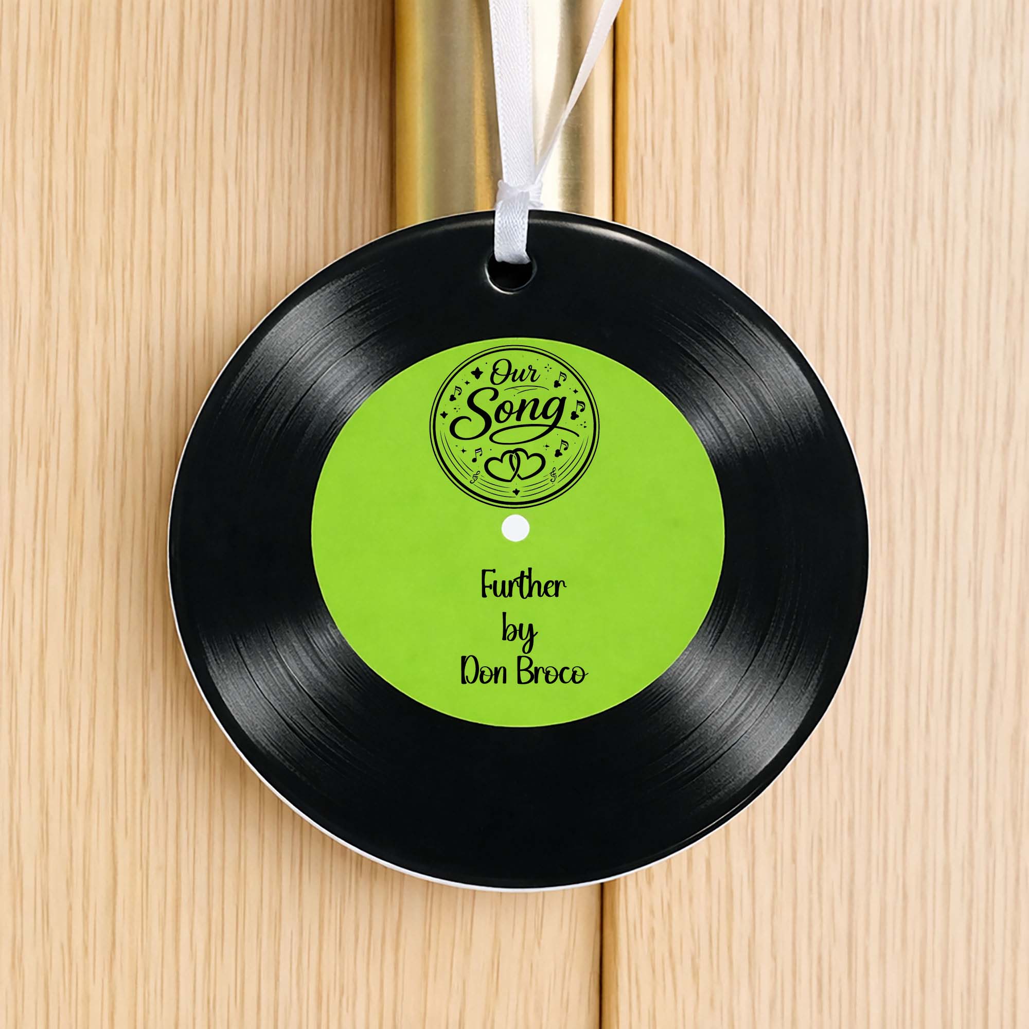 Our Song Vinyl Record Ceramic Hanging Decoration