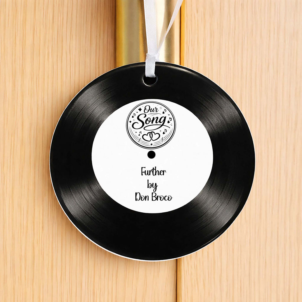 Our Song Vinyl Record Ceramic Hanging Decoration