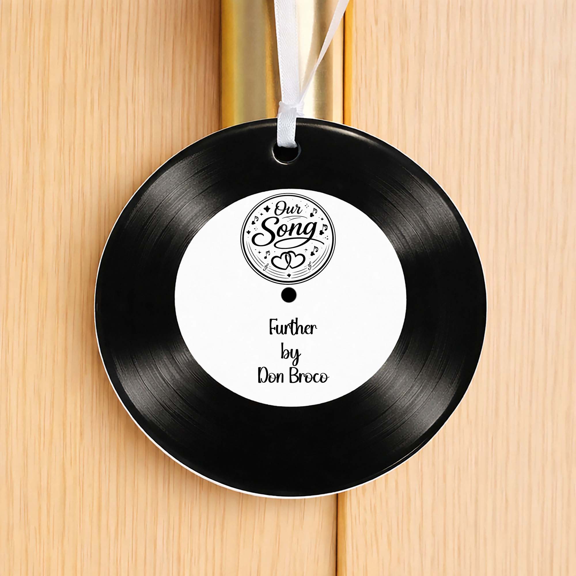 Our Song Vinyl Record Ceramic Hanging Decoration