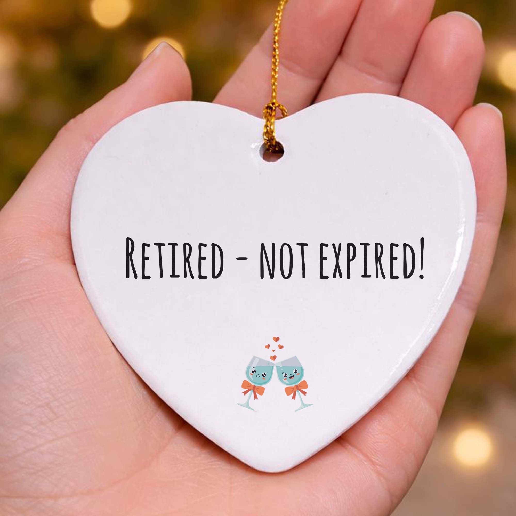 Retired Not Expired Ceramic Heart