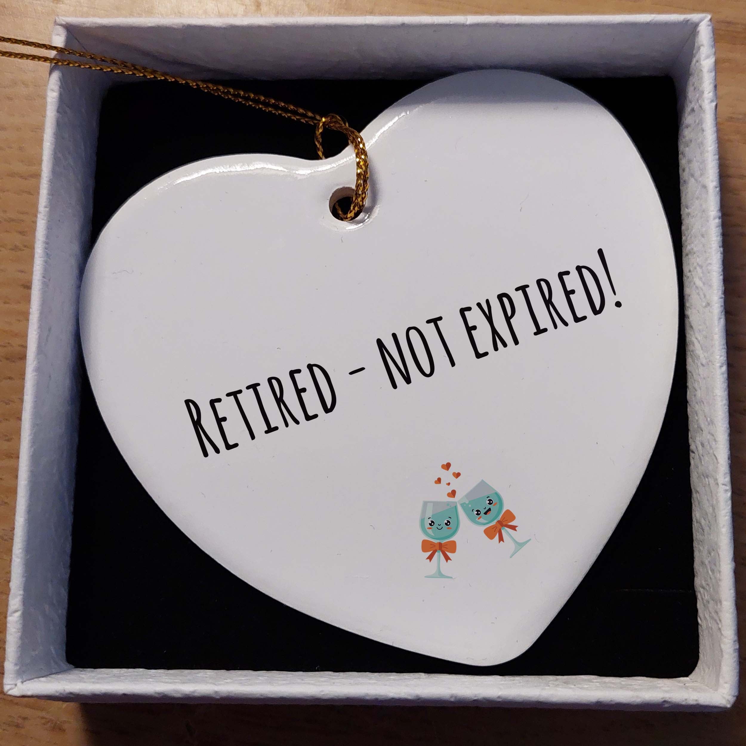 Retired Not Expired Ceramic Heart