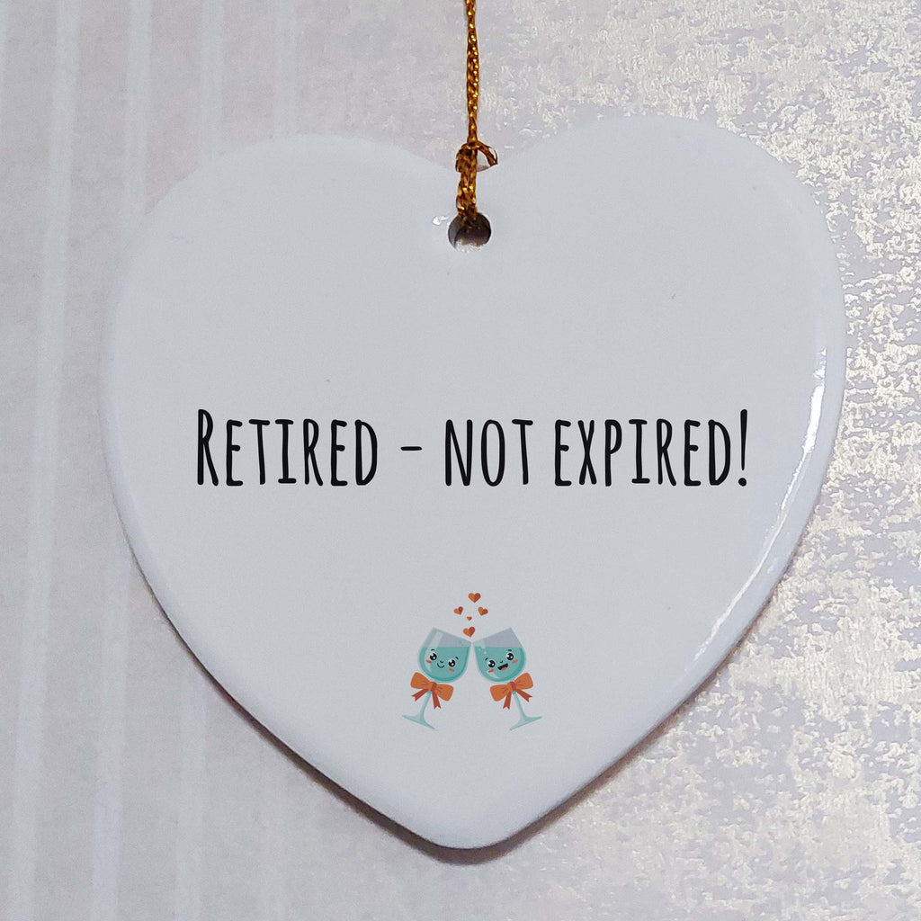 Retired Not Expired Ceramic Heart