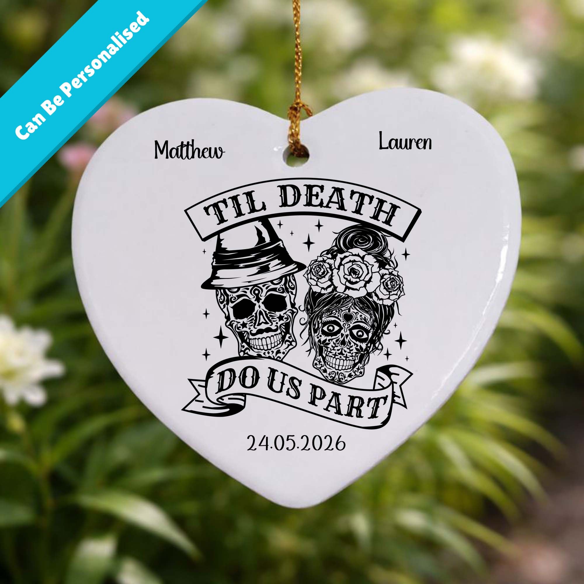 Till Death Do Us Part Ceramic Heart