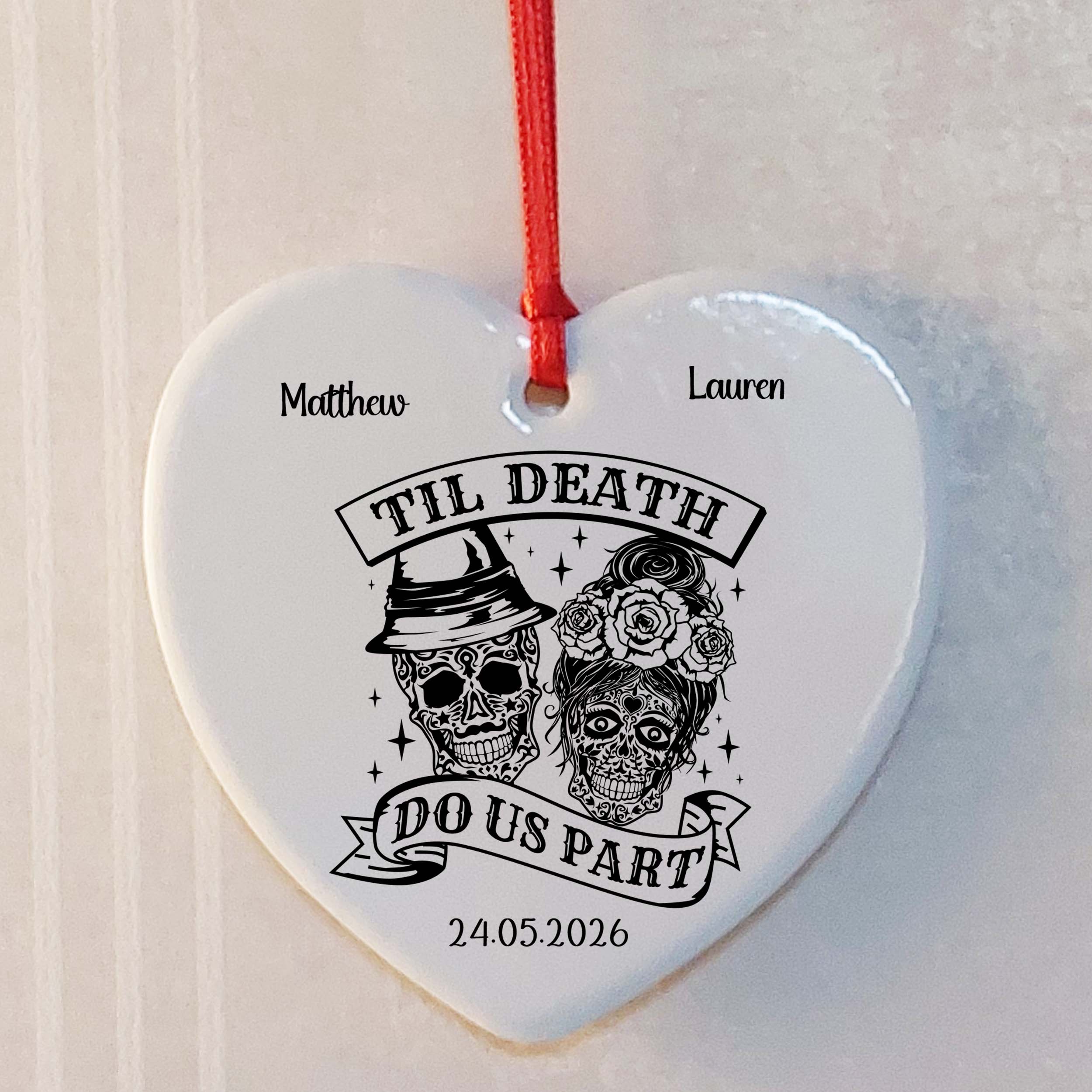 Till Death Do Us Part Ceramic Heart