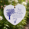 A Limb Has Fallen from Our Family Tree Ceramic Heart