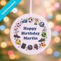Personalised Football Birthday Ceramic Ornament